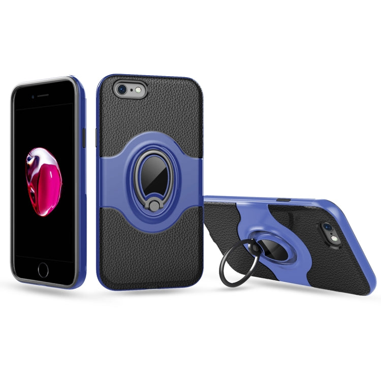 For iPhone 6 & 6s Dropproof Full Coverage Protective Case Cover with Rotatable Ring Holder