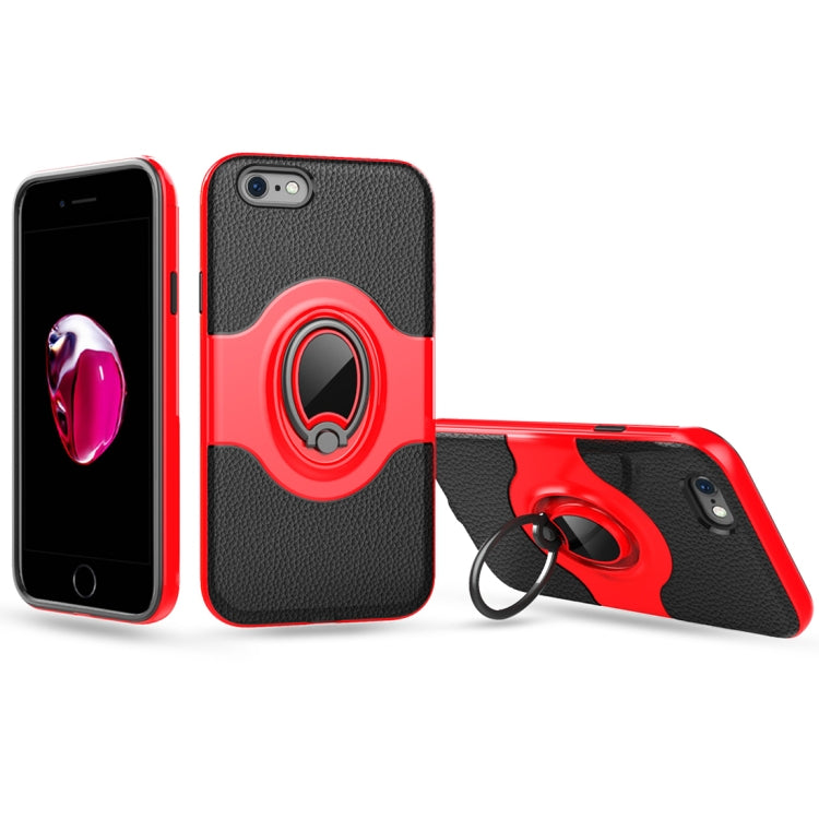 For iPhone 6 & 6s Dropproof Full Coverage Protective Case Cover with Rotatable Ring Holder
