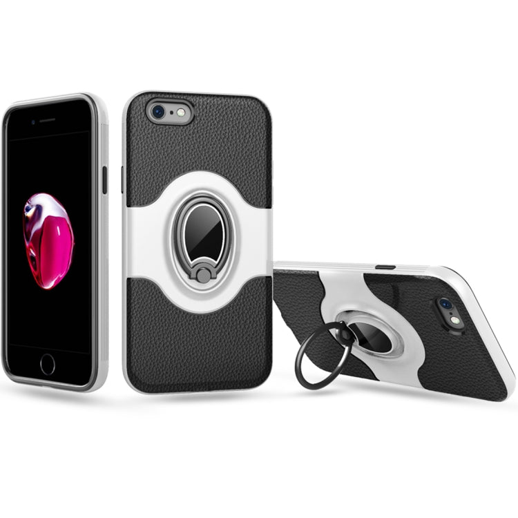 For iPhone 6 & 6s Dropproof Full Coverage Protective Case Cover with Rotatable Ring Holder