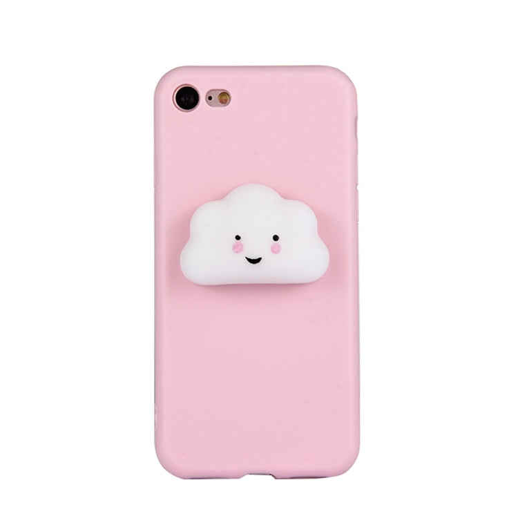 For iPhone 6 & 6s Pink Background Lovely Cloud Pattern Squeeze Relief Squishy Dropproof Protective Back Cover Case