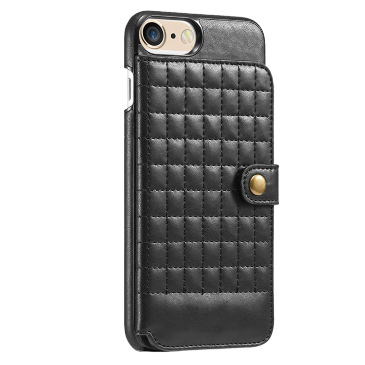 For iPhone 6 & 6s Retro PU Lattices Leather Texture Horizontal Flip Protective Leather Case with Holder & Card Slots & Wallet & Photo Frame