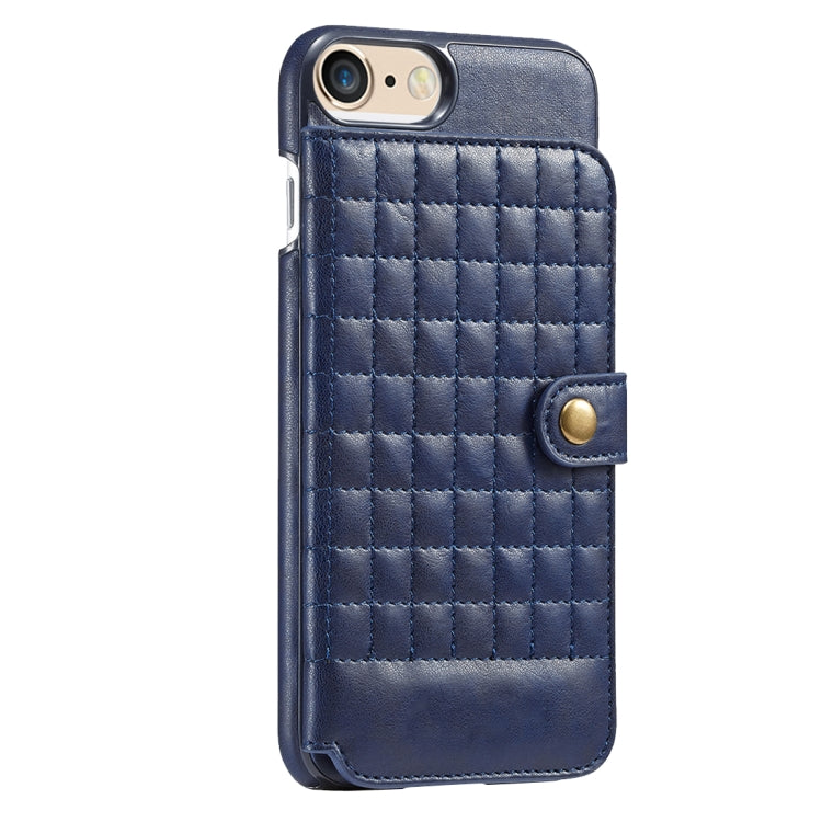For iPhone 6 & 6s Retro PU Lattices Leather Texture Horizontal Flip Protective Leather Case with Holder & Card Slots & Wallet & Photo Frame