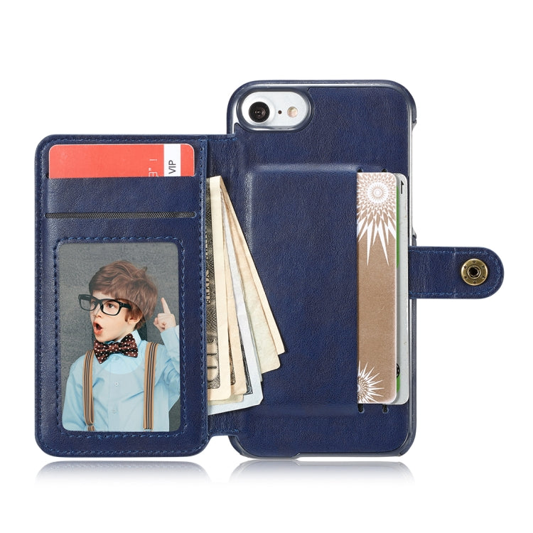 For iPhone 6 & 6s Retro PU Lattices Leather Texture Horizontal Flip Protective Leather Case with Holder & Card Slots & Wallet & Photo Frame