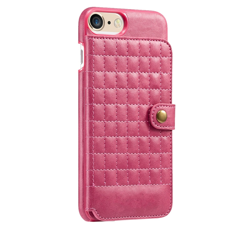 For iPhone 6 & 6s Retro PU Lattices Leather Texture Horizontal Flip Protective Leather Case with Holder & Card Slots & Wallet & Photo Frame