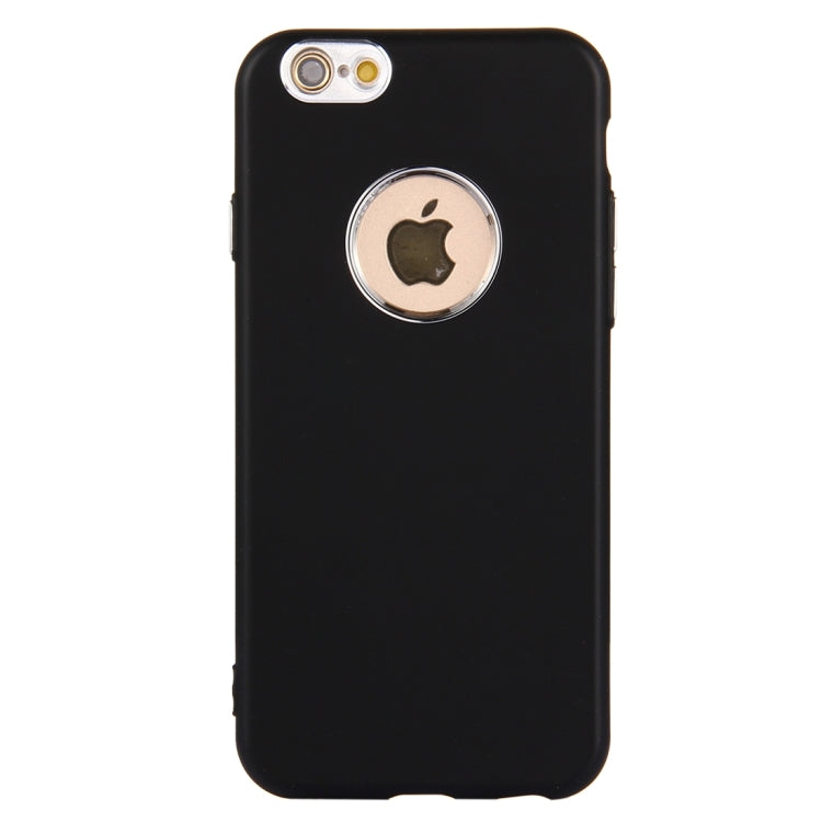 For iPhone 6 & 6s Pure Colour Oil Spout Soft TPU Metal Button Protective Case Back Cover