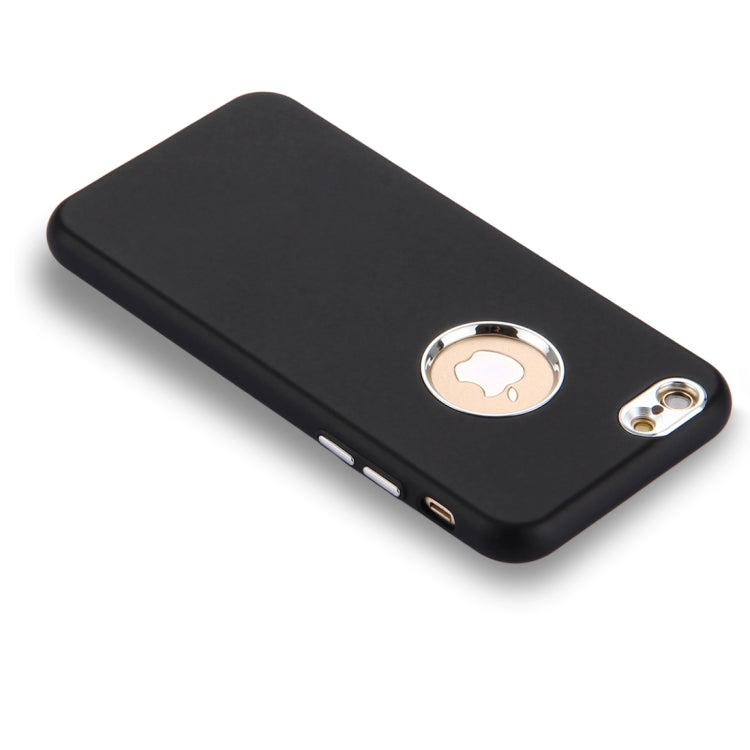 For iPhone 6 & 6s Pure Colour Oil Spout Soft TPU Metal Button Protective Case Back Cover