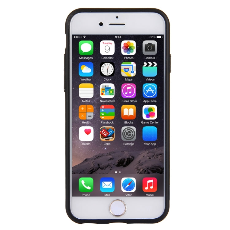 For iPhone 6 & 6s Pure Colour Oil Spout Soft TPU Metal Button Protective Case Back Cover