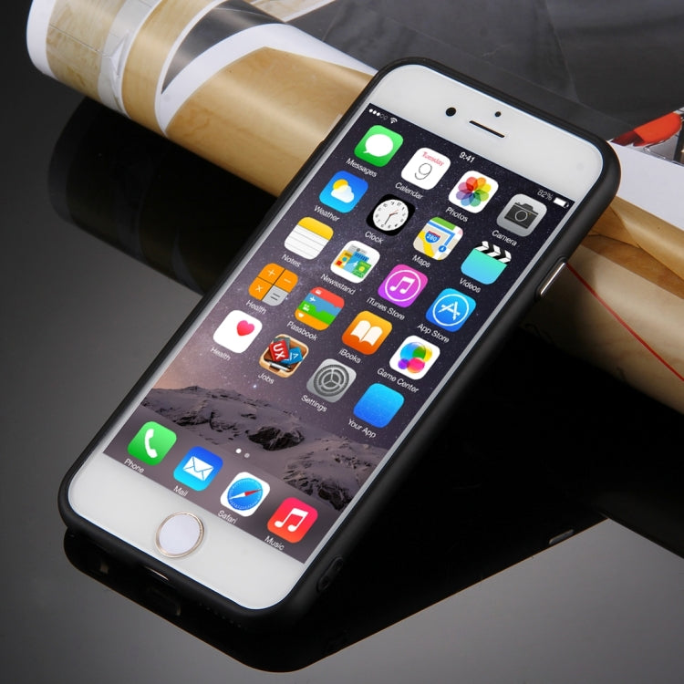 For iPhone 6 & 6s Pure Colour Oil Spout Soft TPU Metal Button Protective Case Back Cover