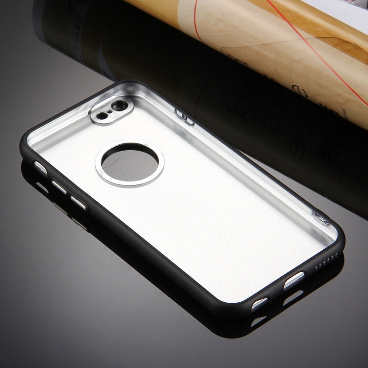For iPhone 6 & 6s Pure Colour Oil Spout Soft TPU Metal Button Protective Case Back Cover
