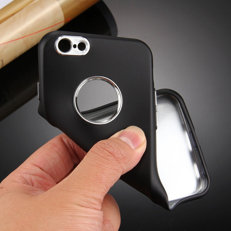 For iPhone 6 & 6s Pure Colour Oil Spout Soft TPU Metal Button Protective Case Back Cover