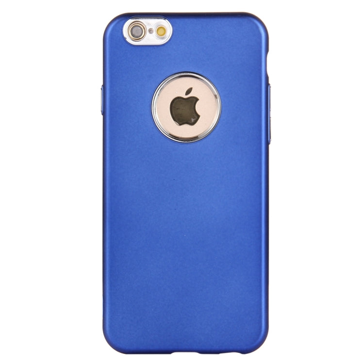 For iPhone 6 & 6s Pure Colour Oil Spout Soft TPU Metal Button Protective Case Back Cover