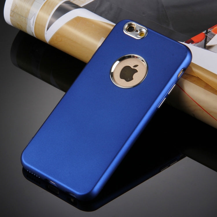 For iPhone 6 & 6s Pure Colour Oil Spout Soft TPU Metal Button Protective Case Back Cover