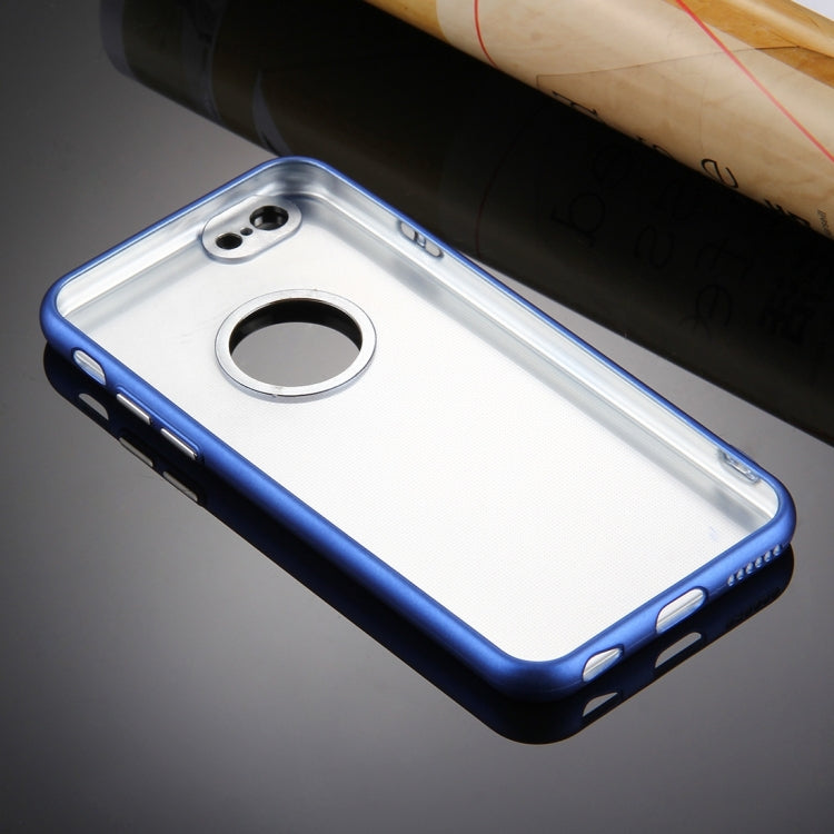 For iPhone 6 & 6s Pure Colour Oil Spout Soft TPU Metal Button Protective Case Back Cover