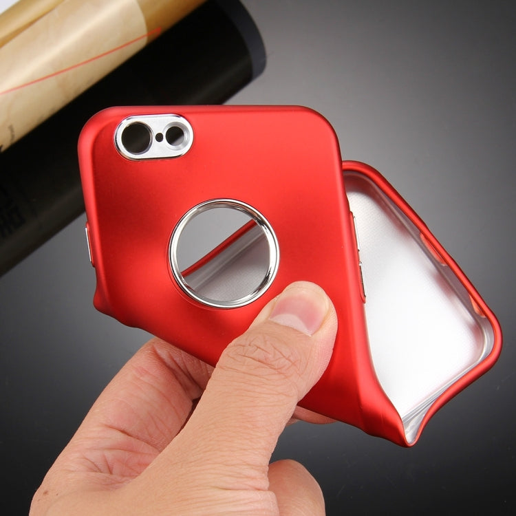 For iPhone 6 & 6s Pure Colour Oil Spout Soft TPU Metal Button Protective Case Back Cover