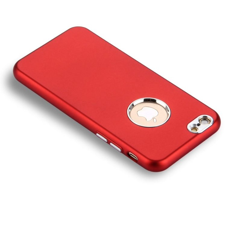 For iPhone 6 & 6s Pure Colour Oil Spout Soft TPU Metal Button Protective Case Back Cover