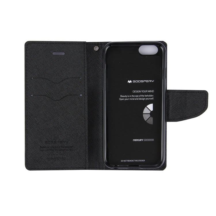 GOOSPERY FANCY DIARY for iPhone 6 & 6s Cross Texture Horizontal Flip Leather Case with Card Slots & Wallet & Holder