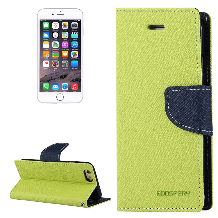 GOOSPERY FANCY DIARY for iPhone 6 & 6s Cross Texture Horizontal Flip Leather Case with Card Slots & Wallet & Holder