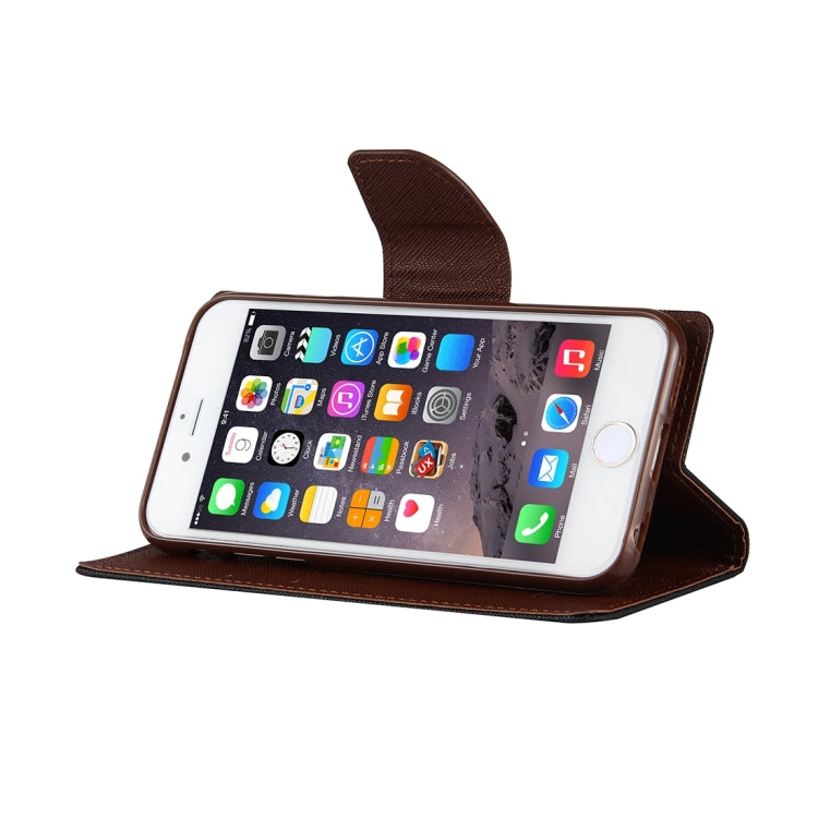 GOOSPERY FANCY DIARY for iPhone 6 & 6s Cross Texture Horizontal Flip Leather Case with Card Slots & Wallet & Holder