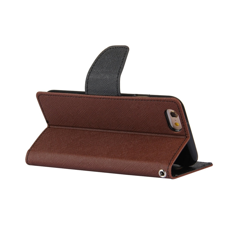 GOOSPERY FANCY DIARY for iPhone 6 & 6s Cross Texture Horizontal Flip Leather Case with Card Slots & Wallet & Holder