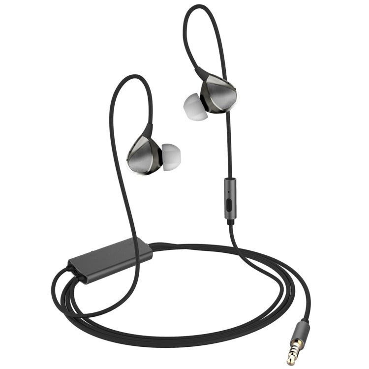ELE Whisper 3.5mm In-Ear Active Noise Cancelling HiFi Stereo Wire Control Earphone with Mic, For iPad, iPhone, Galaxy, Huawei, Xiaomi, LG, HTC and Other Smart Phones(Grey)