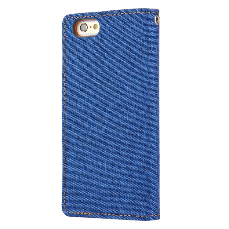 GOOSPERY CANVAS DIARY for iPhone 6 & 6s Canvas Texture Horizontal Flip Leather Case with Card Slots & Wallet & Holder