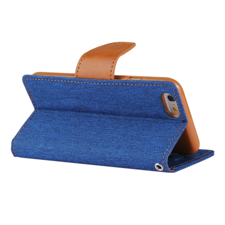 GOOSPERY CANVAS DIARY for iPhone 6 & 6s Canvas Texture Horizontal Flip Leather Case with Card Slots & Wallet & Holder