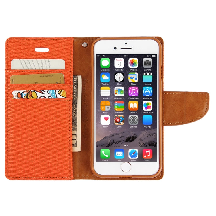 GOOSPERY CANVAS DIARY for iPhone 6 & 6s Canvas Texture Horizontal Flip Leather Case with Card Slots & Wallet & Holder