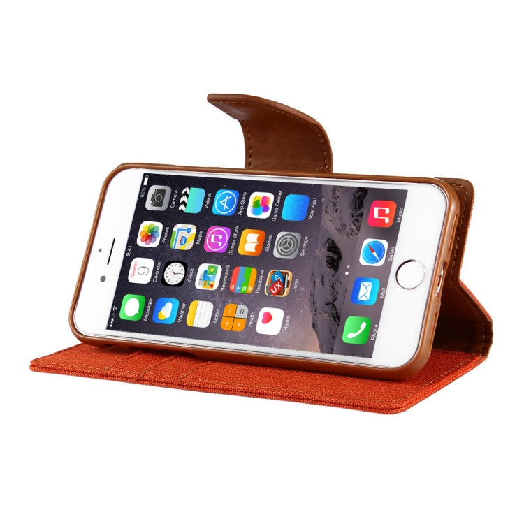GOOSPERY CANVAS DIARY for iPhone 6 & 6s Canvas Texture Horizontal Flip Leather Case with Card Slots & Wallet & Holder