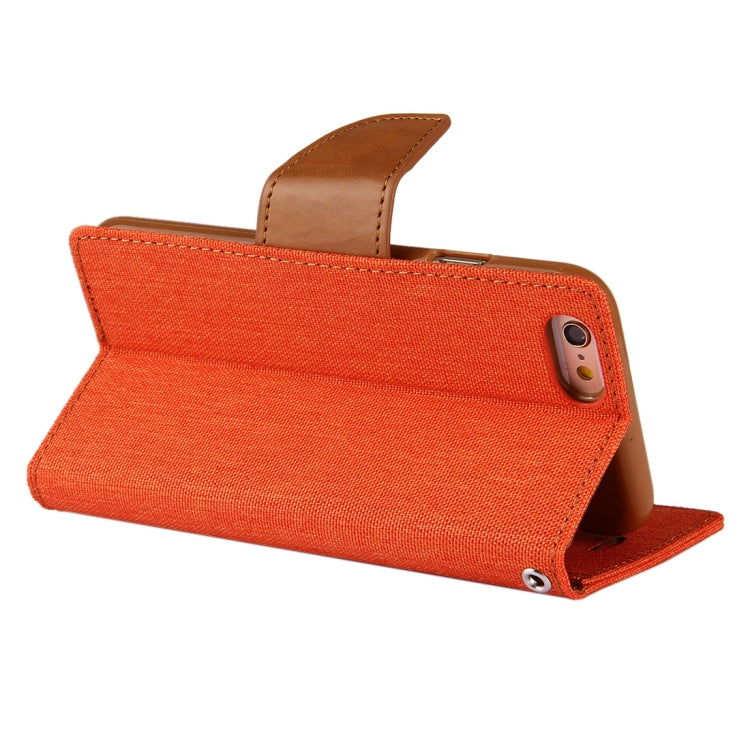 GOOSPERY CANVAS DIARY for iPhone 6 & 6s Canvas Texture Horizontal Flip Leather Case with Card Slots & Wallet & Holder