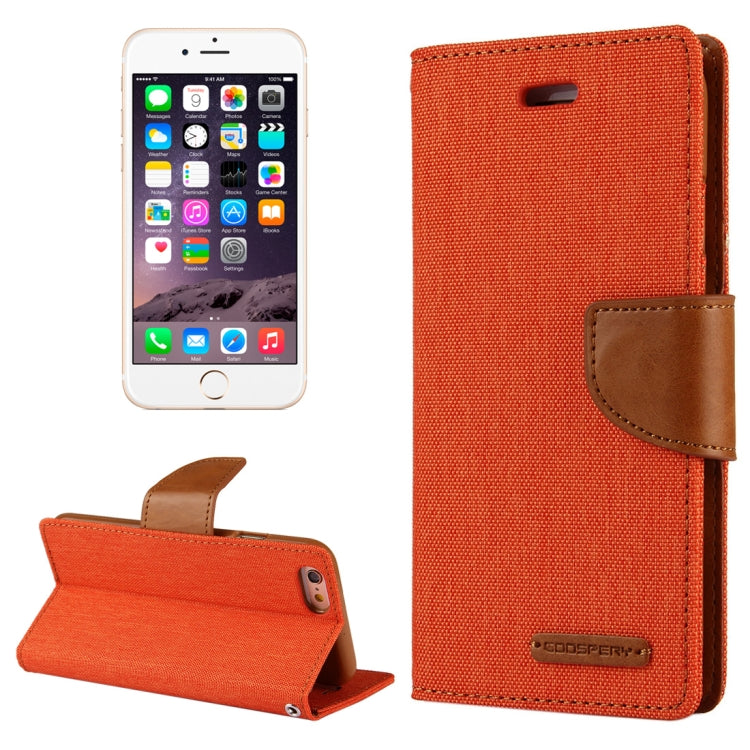 GOOSPERY CANVAS DIARY for iPhone 6 & 6s Canvas Texture Horizontal Flip Leather Case with Card Slots & Wallet & Holder