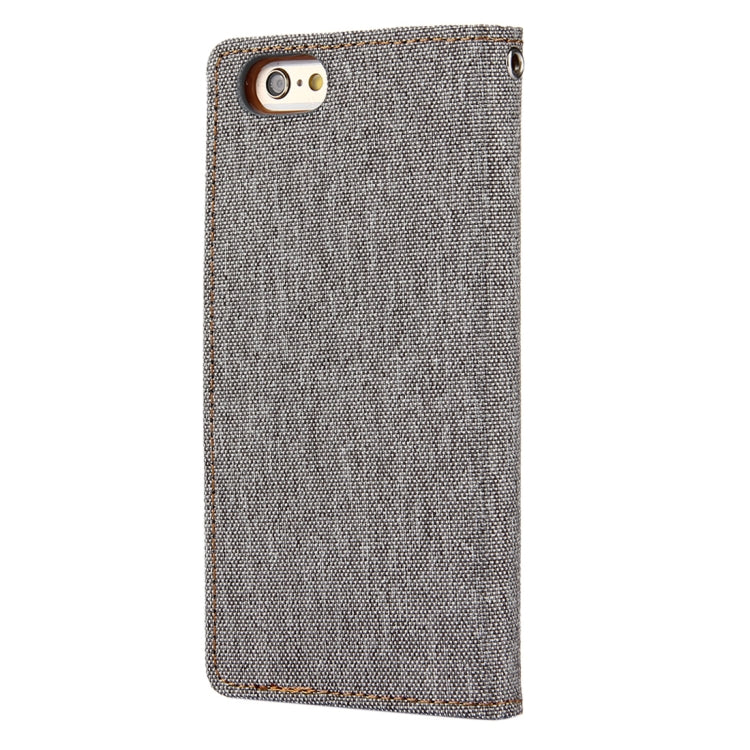 GOOSPERY CANVAS DIARY for iPhone 6 & 6s Canvas Texture Horizontal Flip Leather Case with Card Slots & Wallet & Holder