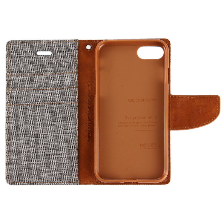 GOOSPERY CANVAS DIARY for iPhone 6 & 6s Canvas Texture Horizontal Flip Leather Case with Card Slots & Wallet & Holder