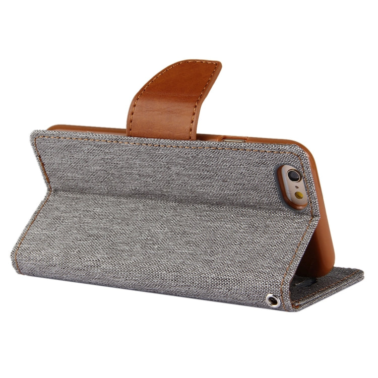 GOOSPERY CANVAS DIARY for iPhone 6 & 6s Canvas Texture Horizontal Flip Leather Case with Card Slots & Wallet & Holder