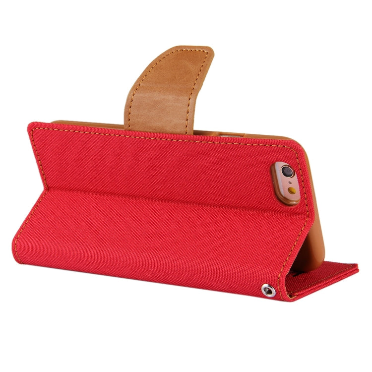 GOOSPERY CANVAS DIARY for iPhone 6 & 6s Canvas Texture Horizontal Flip Leather Case with Card Slots & Wallet & Holder