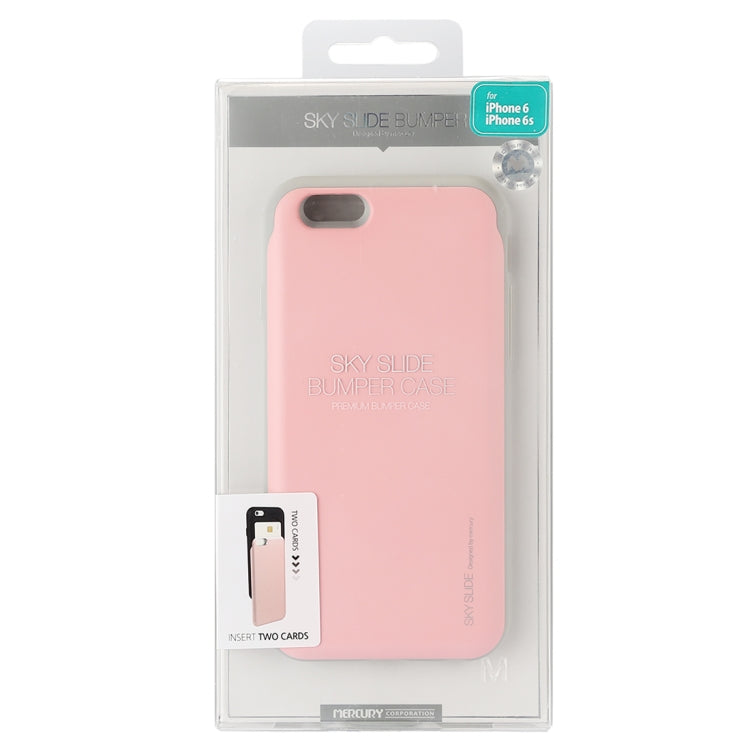 GOOSPERY for iPhone 6 & 6s TPU + PC Sky Slide Bumper Protective Back Case with Card Slots