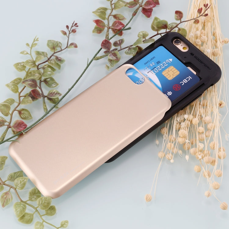 GOOSPERY for iPhone 6 & 6s TPU + PC Sky Slide Bumper Protective Back Case with Card Slots
