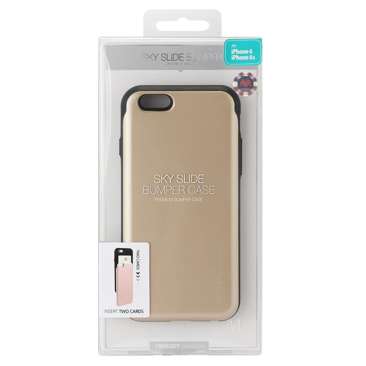 GOOSPERY for iPhone 6 & 6s TPU + PC Sky Slide Bumper Protective Back Case with Card Slots