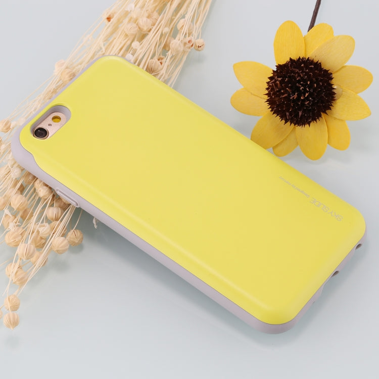 GOOSPERY for iPhone 6 & 6s TPU + PC Sky Slide Bumper Protective Back Case with Card Slots