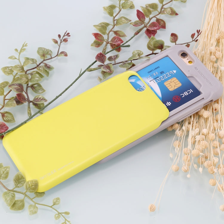 GOOSPERY for iPhone 6 & 6s TPU + PC Sky Slide Bumper Protective Back Case with Card Slots