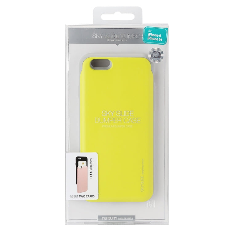 GOOSPERY for iPhone 6 & 6s TPU + PC Sky Slide Bumper Protective Back Case with Card Slots