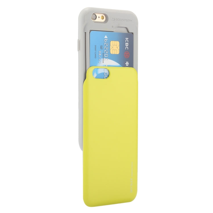 GOOSPERY for iPhone 6 & 6s TPU + PC Sky Slide Bumper Protective Back Case with Card Slots
