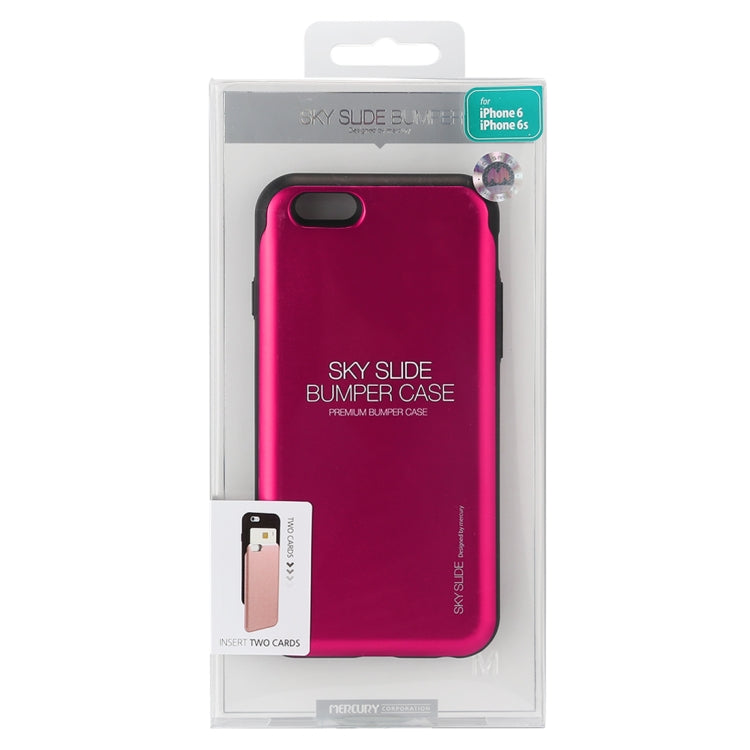 GOOSPERY for iPhone 6 & 6s TPU + PC Sky Slide Bumper Protective Back Case with Card Slots