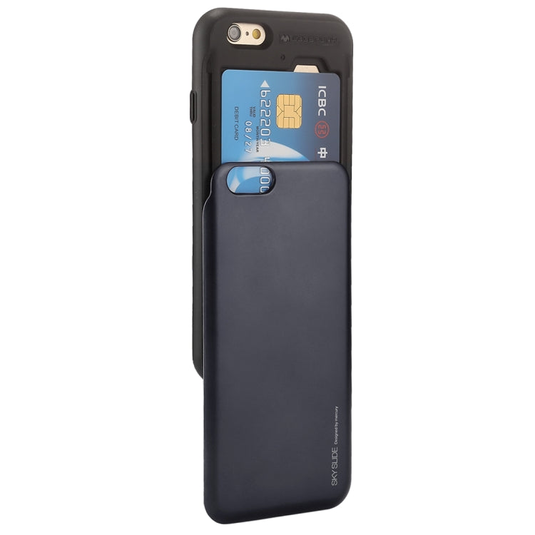 GOOSPERY for iPhone 6 & 6s TPU + PC Sky Slide Bumper Protective Back Case with Card Slots