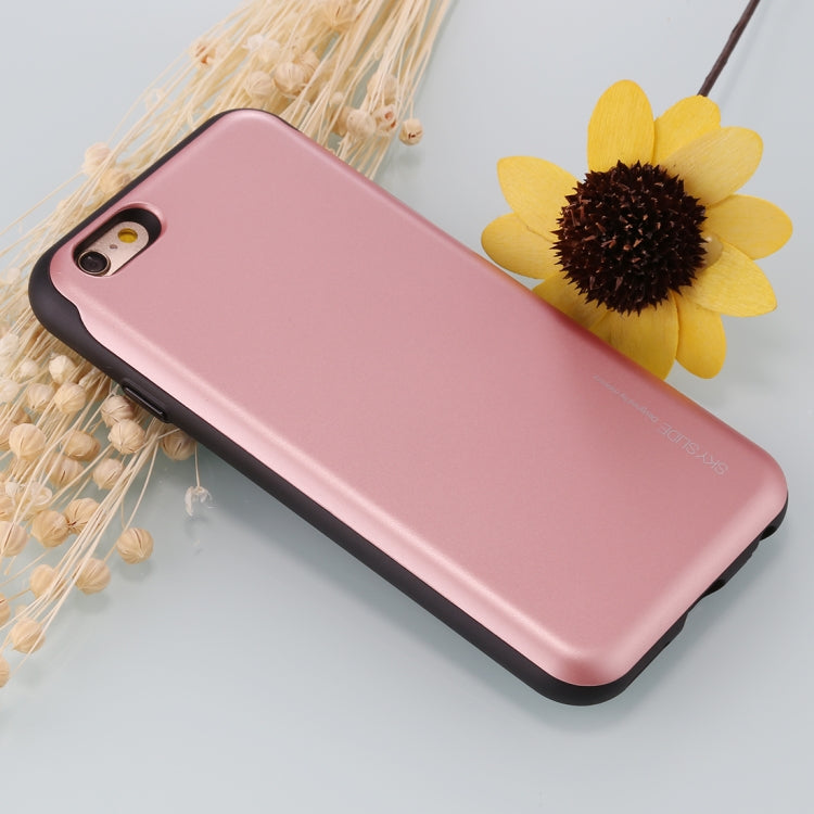 GOOSPERY for iPhone 6 & 6s TPU + PC Sky Slide Bumper Protective Back Case with Card Slots