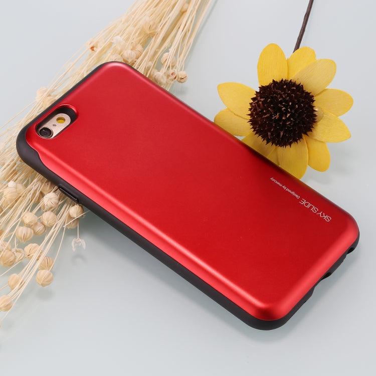 GOOSPERY for iPhone 6 & 6s TPU + PC Sky Slide Bumper Protective Back Case with Card Slots