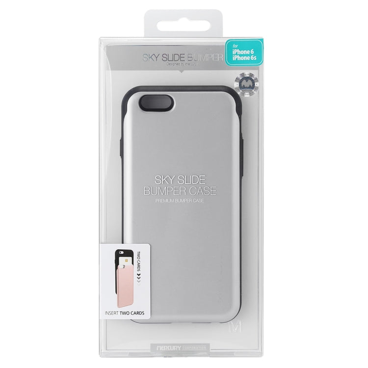 GOOSPERY for iPhone 6 & 6s TPU + PC Sky Slide Bumper Protective Back Case with Card Slots