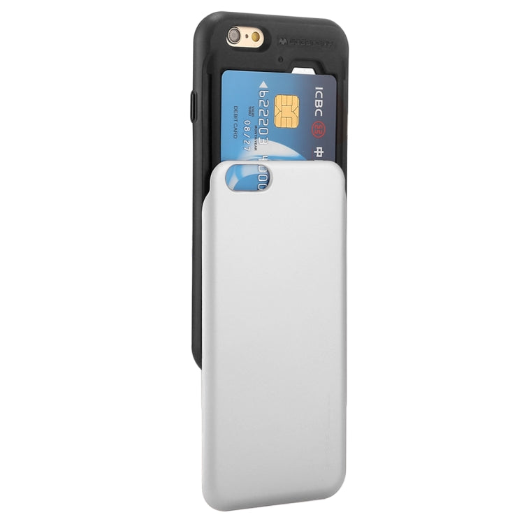 GOOSPERY for iPhone 6 & 6s TPU + PC Sky Slide Bumper Protective Back Case with Card Slots