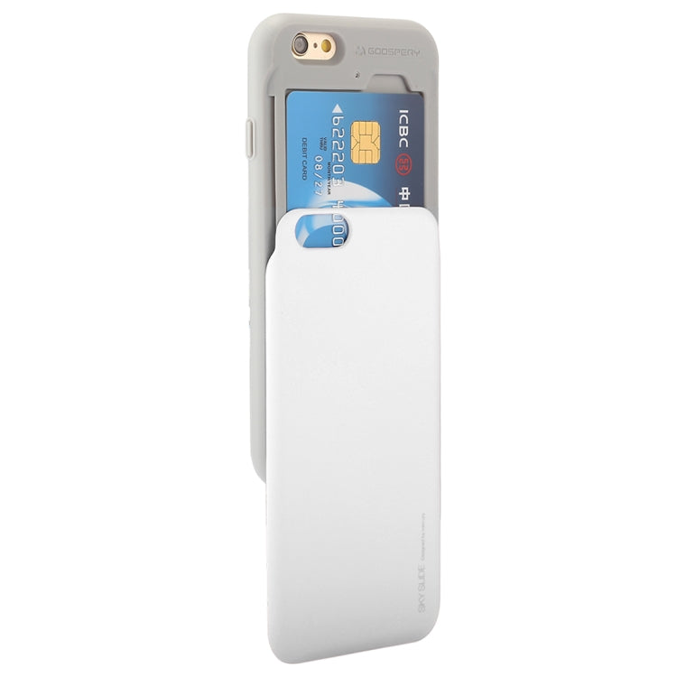 GOOSPERY for iPhone 6 & 6s TPU + PC Sky Slide Bumper Protective Back Case with Card Slots
