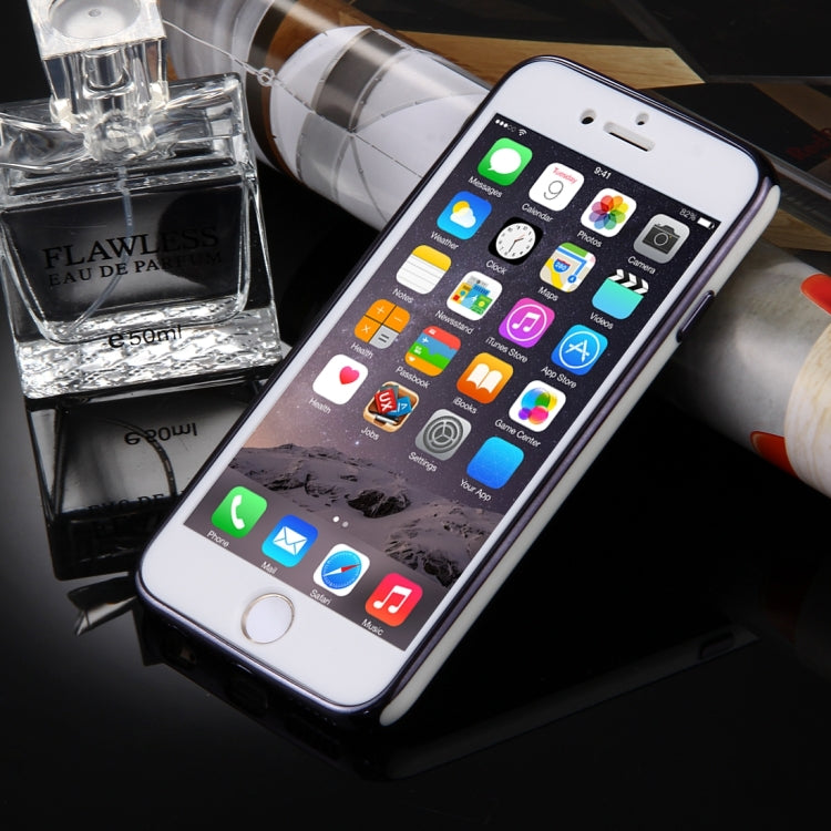 For iPhone 6 & 6s 360 Degree Shockproof Detachable Electroplating TPU + PC Combination Protective Case with White PC Cover