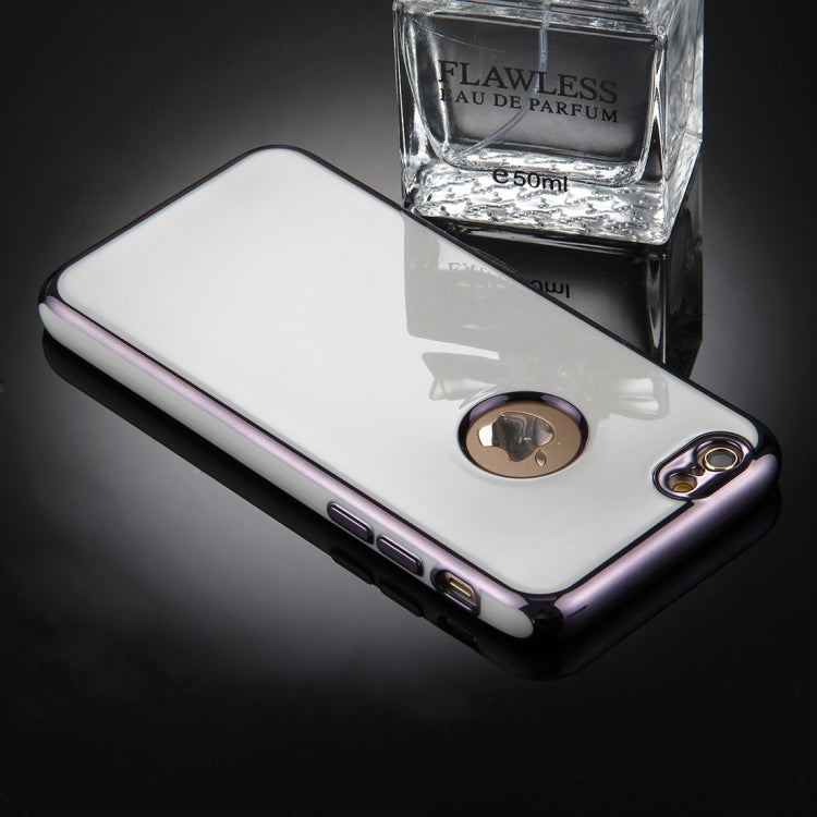 For iPhone 6 & 6s 360 Degree Shockproof Detachable Electroplating TPU + PC Combination Protective Case with White PC Cover